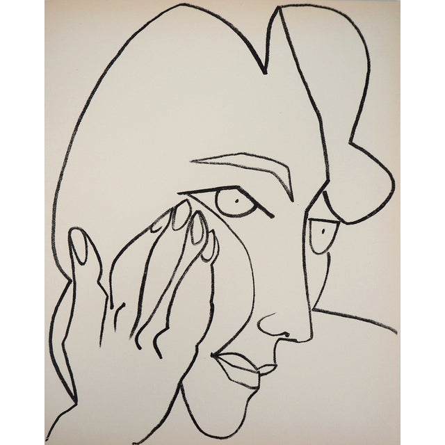 Françoise Gilot, Femme pensive, Lithograph For Sale