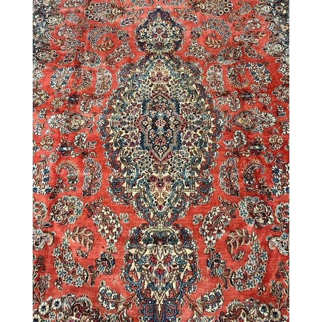 1920s Fine Hand Knotted Persian Antique Sarouk Rug For Sale In Washington DC - Image 6 of 7