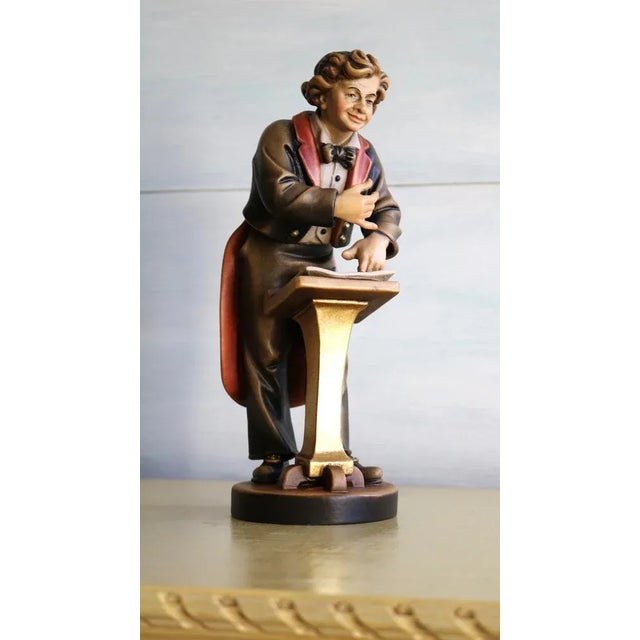 Handcrafted, sculpture carved and painted by hand in the 1980s. Made of maple wood. The piece is unique and is the one...