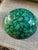Modern Malachite Bowl With Brass Trim Beautiful Highlights For Sale - Image 3 of 5