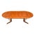 Vintage 1970s Danish Modern Teak Pedestal Base Extension Dining Table For Sale