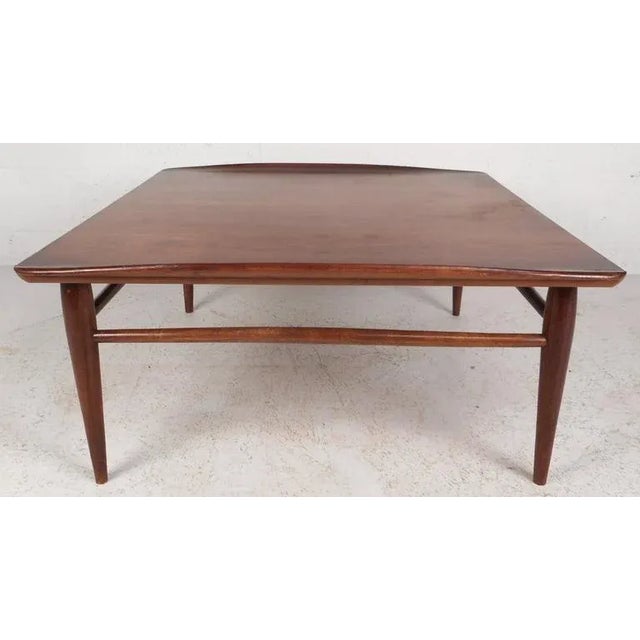 MidCentury Modern Square Walnut Coffee Table by Bassett Chairish