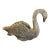 Original Mid-Century Concrete Black Garden Swan For Sale
