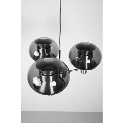 Metal Space Age Pendant Light in Metal For Sale - Image 7 of 12