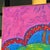 Textile 1992 Colorful Retro Modern Painting, Signed R. Davey For Sale - Image 7 of 9