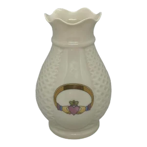 2000 Donegal Parian China Claddagh Ring Vase, Ireland