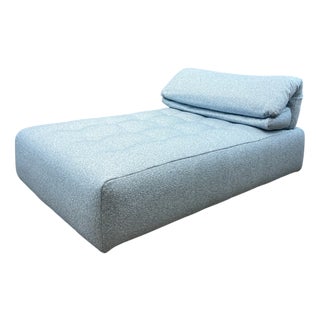 Light Blue & White Voyage Immobile Modular Chaise Lounge by Roche Bobois For Sale