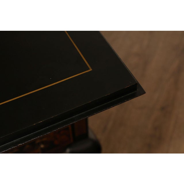 Queen Anne Style Chinoiserie Slant Front Writing Desk For Sale - Image 10 of 18