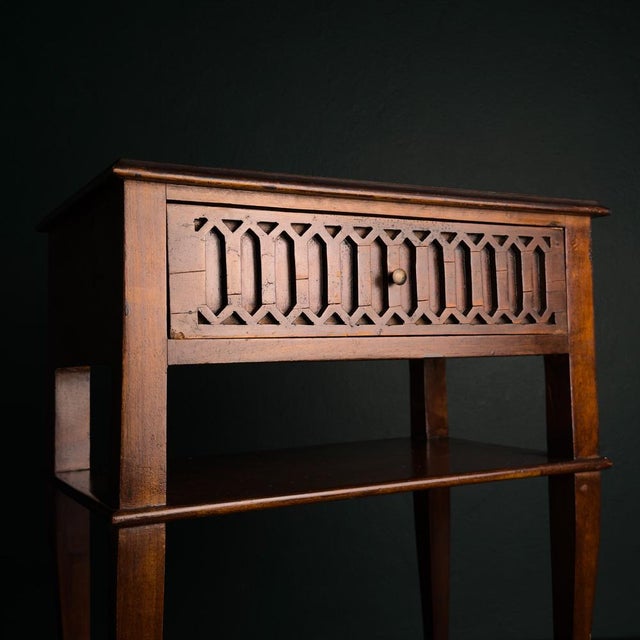 Vintage Wooden Nightstand, Italy, 1970s For Sale - Image 16 of 18