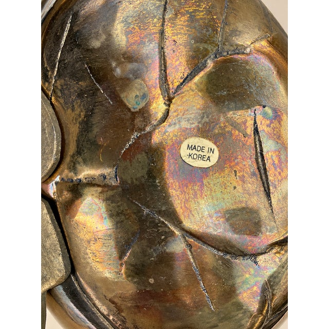Vintage Extra Large Brass Crab Figure Trinket Box, With Baby Crab on Back For Sale In Naples, FL - Image 6 of 7