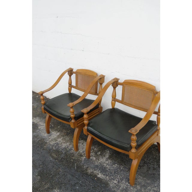Lenoir Mid Century Hollywood Regency Side Chairs a Pair For Sale - Image 9 of 13