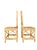 Pair of Vintage Hollywood Regency Bamboo & Rattan Dining Chairs | Palm Beach Coastal Chinoiserie Bent Bamboo High-Back Accent Chairs For Sale - Image 6 of 13