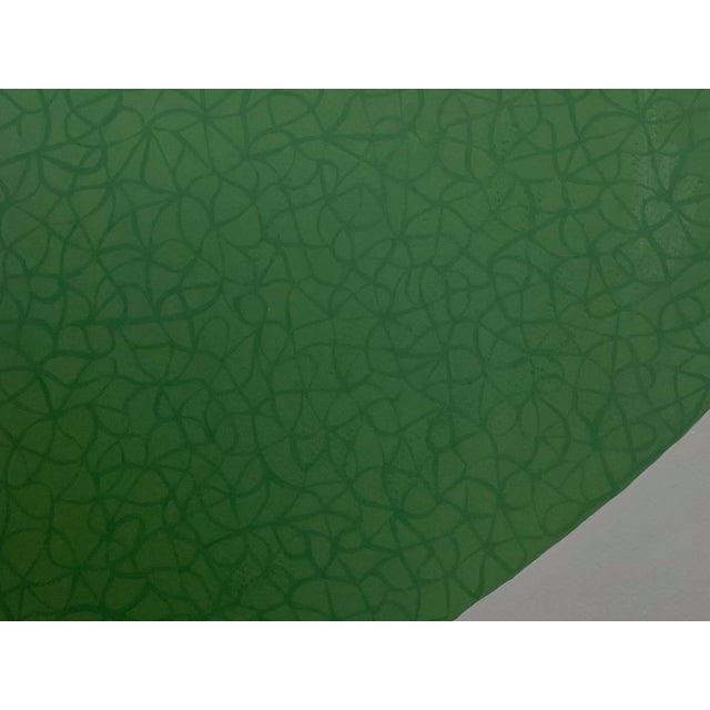 Mid-Century Modern Sarah Vaaler Modernist Forest Green and Pink Abstract Acrylic Painting For Sale - Image 3 of 6