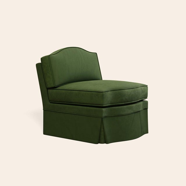 Textile Zucchini Velvet Felix Slipper Chair by Ceraudo For Sale - Image 7 of 7