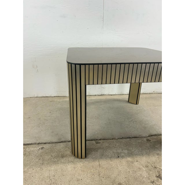 Post Modern Glass Top End Table With Chrome For Sale - Image 12 of 12