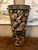 Vintage English Planter Jardiniere Urn Shell Decoupage Black Tole Coastal Décor. Direct from southern England, a striking...