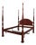 Henkel Harris Cherry Queen Sized Rice Carved Poster Bed For Sale
