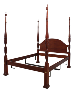 Henkel Harris Cherry Queen Sized Rice Carved Poster Bed