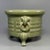 This vintage Chinese Longquan celadon incense burner rests upon three sturdy feet. It comes with decorative beast‑head...