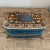 Antique French Large Handpainted Turquoise and Pink Porcelain Dresser Box For Sale - Image 12 of 12