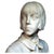 Antique Early 20th Century Bust of a Young Girl in White Carrara Marble For Sale - Image 3 of 6
