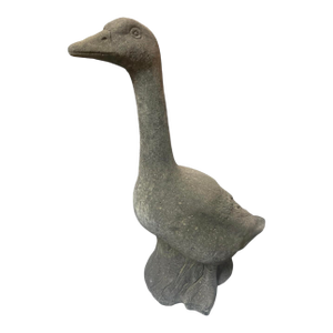 Vintage English Cast Stone Goose Garden Ornament