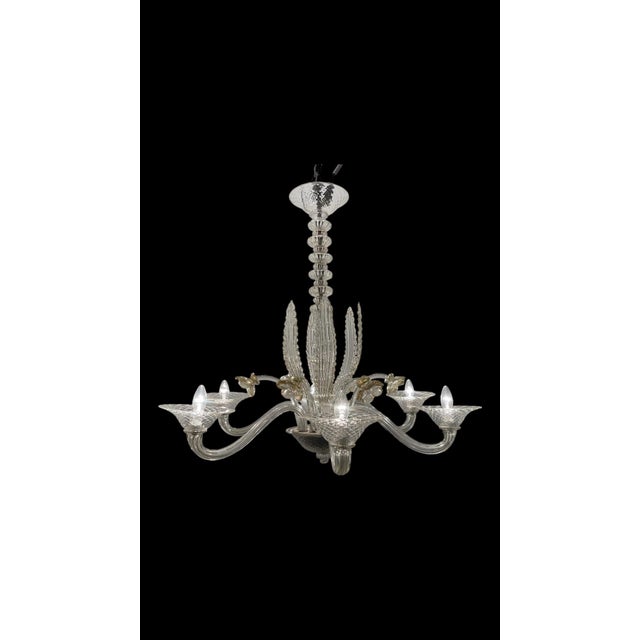 Large Venetian Murano Glass Chandelier, 1960s For Sale - Image 11 of 17