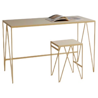 Natural Linoleum Top Desk by &New For Sale
