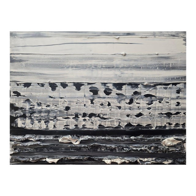 Emotional Topography — Horizon (No. 1) | Original Black & White Abstract Seascape by Diane Grant For Sale