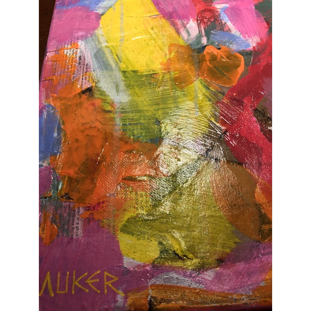 Contemporary Mixed Media on Canvas Original Artwork by Auker “Summer” For Sale - Image 10 of 12