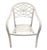 Hollywood Regency Vintage Hollywood Regency White Aluminum Palm Tree & Faux Bamboo Armchair For Sale - Image 3 of 12