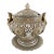 Antique Continental Bisque Punch Bowl or Wine Server Tureen With Bacchus Relief & Grape Finial, Late 19th Century For Sale