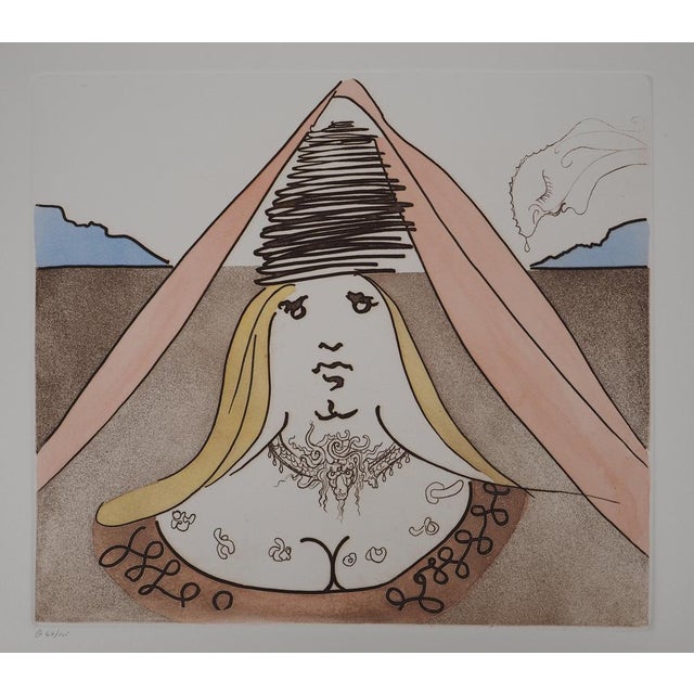 Modern Salvador Dali, Don Quixote, Dulcinea, Original Engraving For Sale - Image 3 of 5
