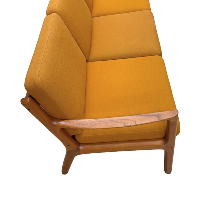 Wood Mid 20th Century Danish Model 166 Senator Sofa by Ole Wanscher For Sale - Image 7 of 8