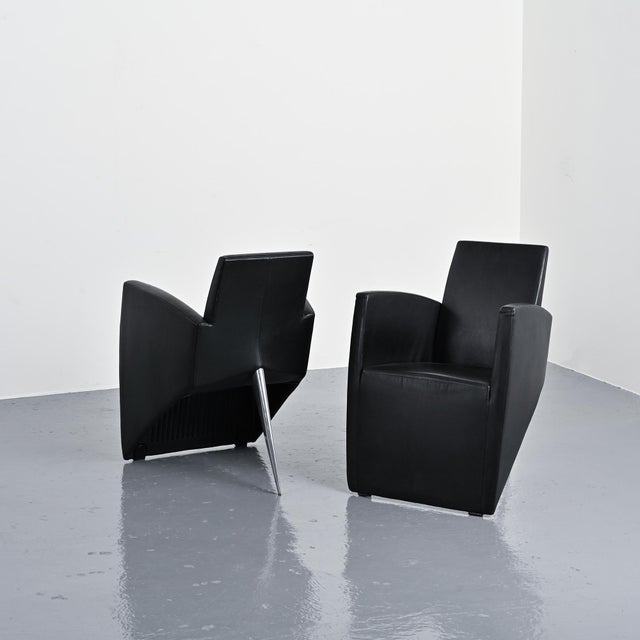 Metal J. Lang Armchairs by Philippe Starck for Driade, 1980s, Set of 2 For Sale - Image 7 of 18
