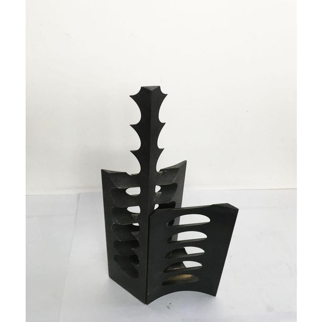 Vintage Bronze Abstract Sculpture by Roberto Vecchione, 1975 For Sale - Image 10 of 18