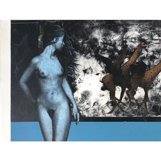 1970s Vintage Figurative Abstract Limited Edition Print "One in and Two Out" by Robert R. Malone For Sale - Image 5 of 8
