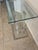 1980s Mid Century Modern Lucite Glass Side Table Style of Karl Springer For Sale - Image 4 of 12