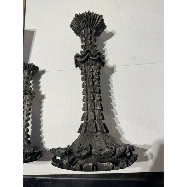 Vintage L' Objet Marianna Candle Holder Trio For Sale - Image 4 of 10