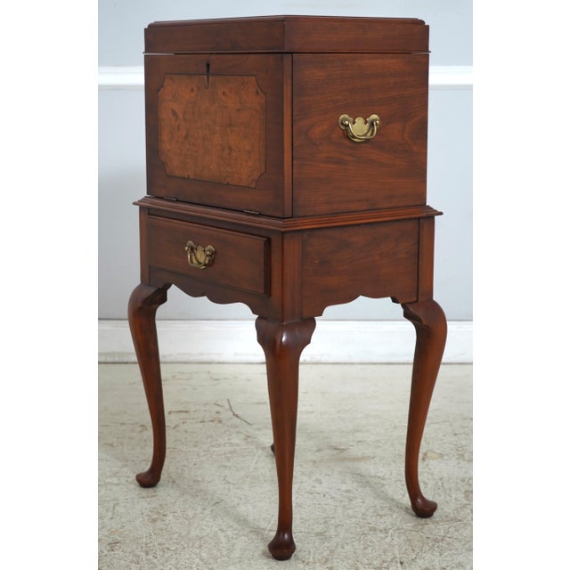 Age: Approx: 30 Years Old Details: Finish no.24 Burl Elm Fall Front High Quality Construction Queen Anne Legs & Pad Feet...