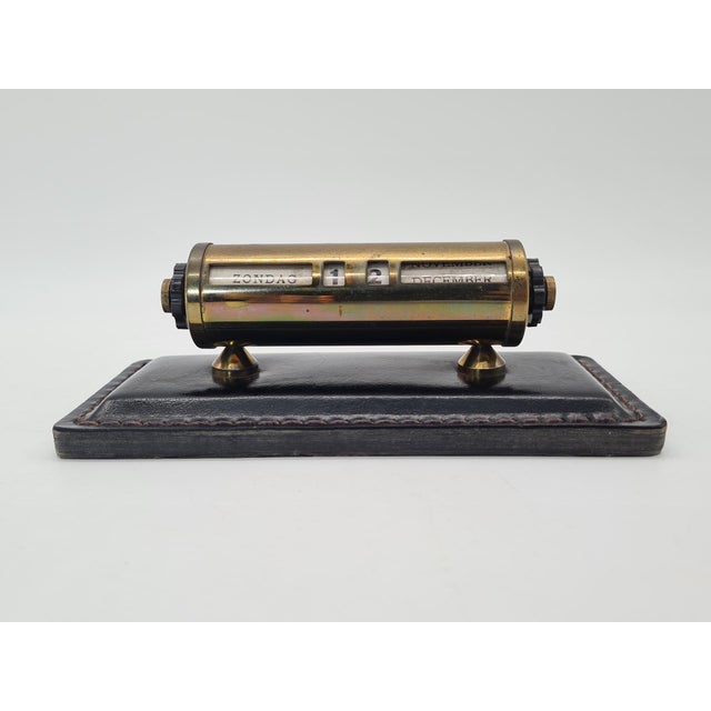 Vintage Dutch Perpetual Calendar Brass Desk Calendar, 1960s For Sale - Image 4 of 9