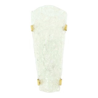 1960s Large Mid-Century Modern Murano Glass & Brass Wall Lamp/Sconce From Hillebrand For Sale