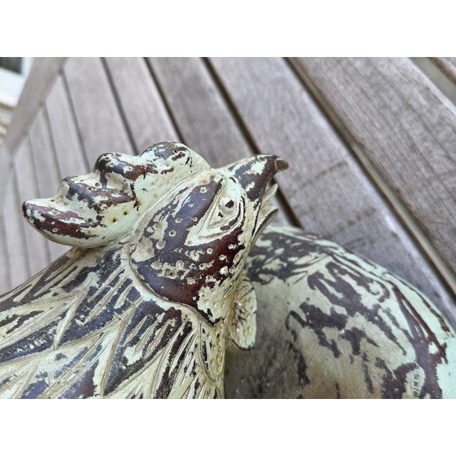 1940s 1940s Hand Carved Folk Art Wooden Rooster For Sale - Image 5 of 8