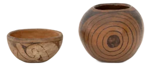 Hopi Polychromed Pottery Vessels, 2