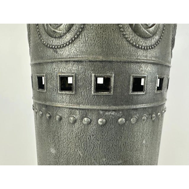 Arts & Crafts Cylindrical Umbrella or Stick Stand, 1900s For Sale - Image 3 of 10