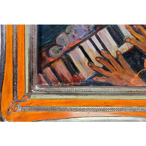 Oil on cardboard realized by sirio pellegrini in 1960s. Hand signed. Includes a wooden frame realized by the artist. Cm....