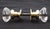 Traditional Vintage Octagon Glass Bullet Passage Door Knob Set For Sale - Image 3 of 5