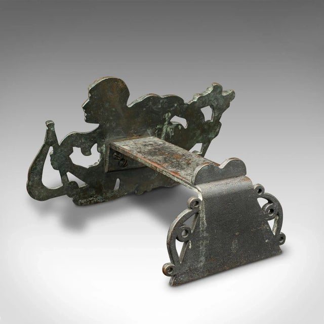 Mid 19th Century 1850's Pair of Antique Figural Andirons For Sale - Image 5 of 10