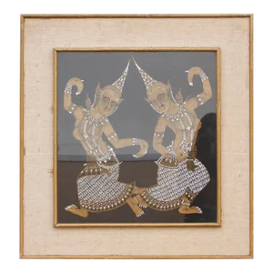 Vintage Framed Thai Dancers