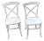White Palecek Cross Back X-Back Chairs - a Pair For Sale